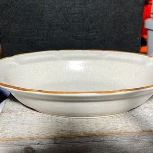 Vtg Baroque Hearthside Stoneware Oval Serving 10⅝" Bowl
